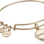 Alex and Ani Because I Love You Expandable Wire Bangle Bracelet for Women, Meaningful Charms, 2 to 3.5 in
